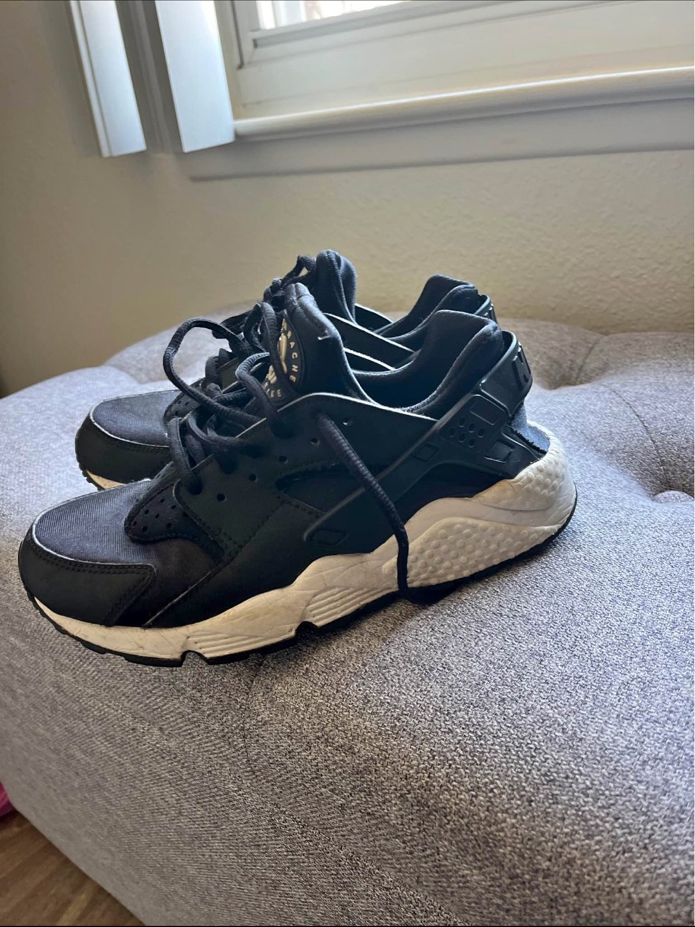 Black Athletic Sneakers with White Sole